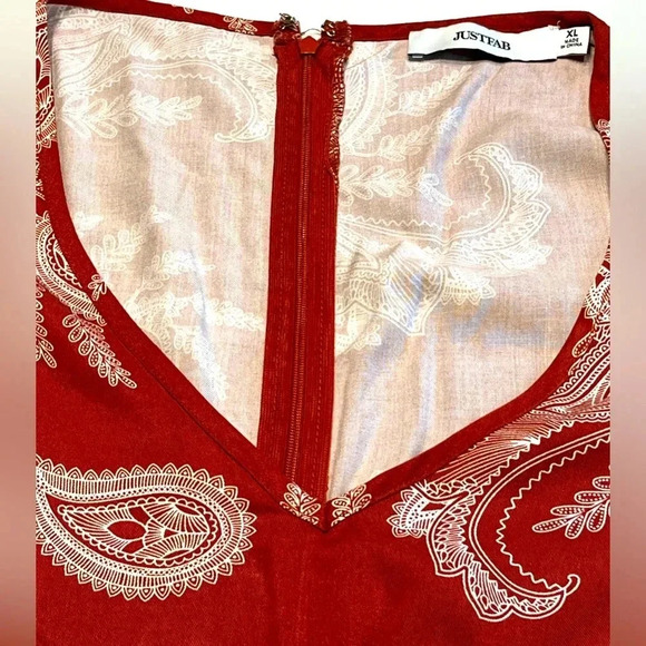 Just Fab Women’s Flutter Sleeve Jumpsuit V neck size XL color Tandoori spice - Picture 6 of 14